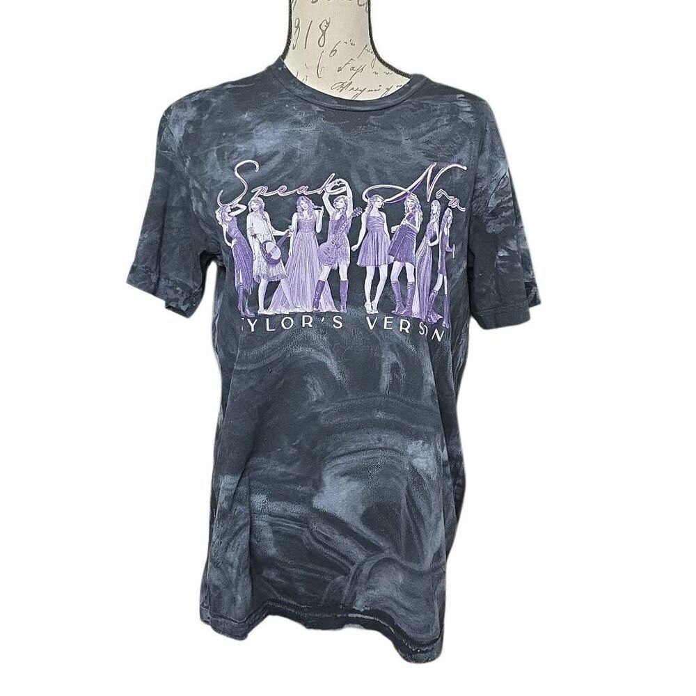 Taylor Swift Women's Size Medium Black Tie Die Speak Now Taylor's Version Tshirt